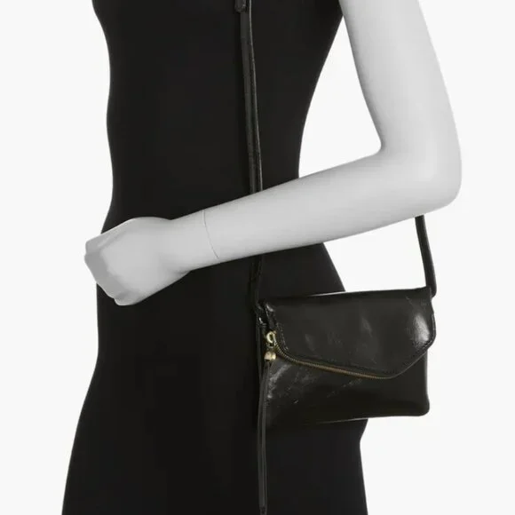 HOBO Wink Leather Crossbody Bag - Black NWOT - Picture 2 of 6